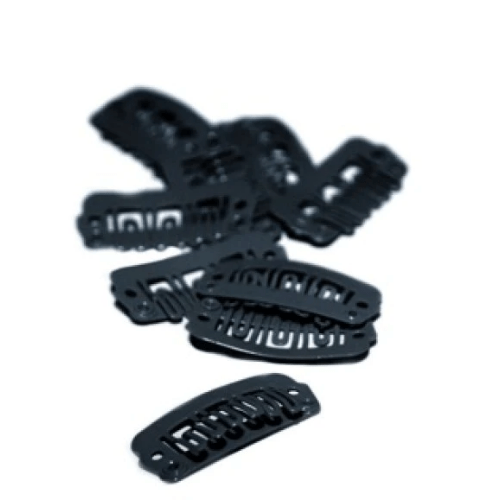 Balmain Double Hair Clips Small Black 10 pcs