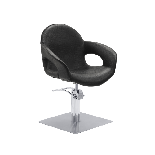 Sibel Stoel Capricious Square Base zwart croco