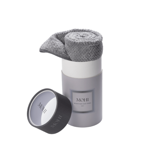 MOHI microfiber hair towel grey 100x60cm
